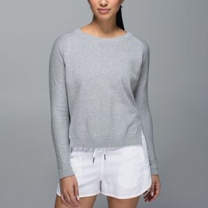 Lululemon Bhakti Life Heathered Grey Sweater Sz 4